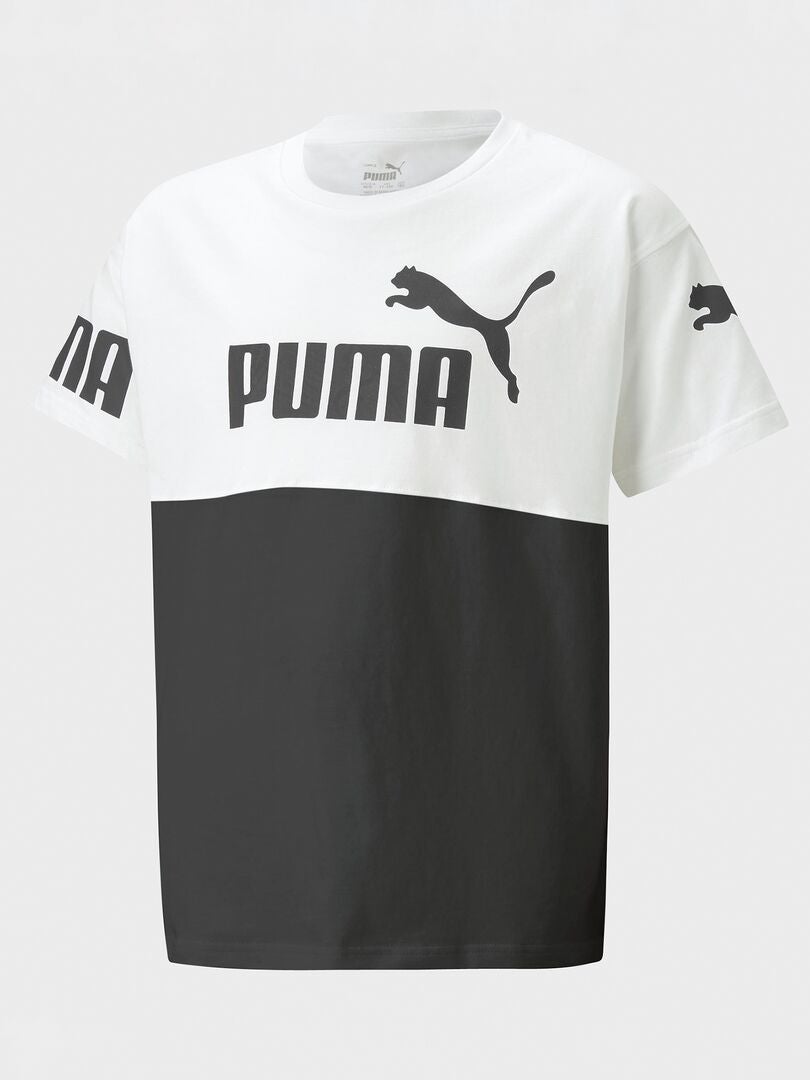 Camiseta 'Puma' con cuello redondo BLANCO - Kiabi