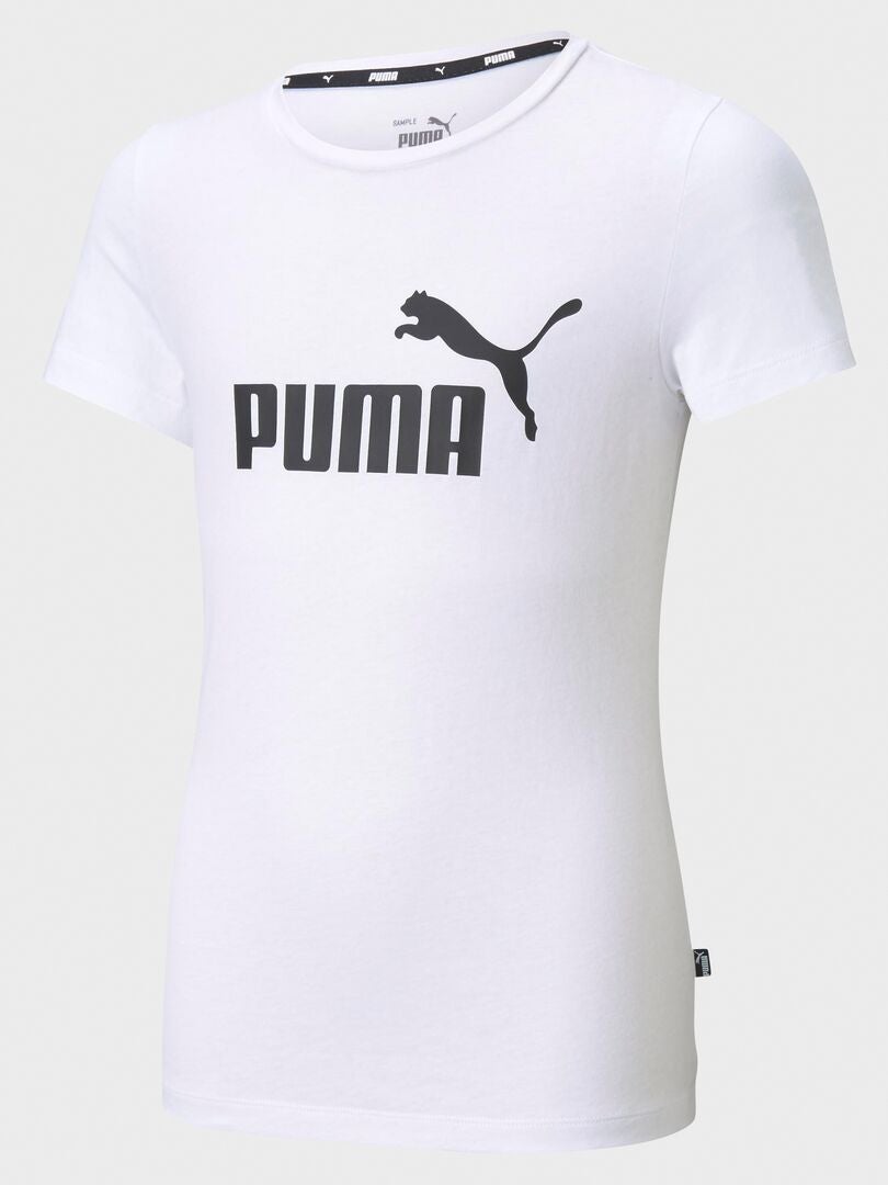 Camiseta 'Puma' con cuello redondo BLANCO - Kiabi