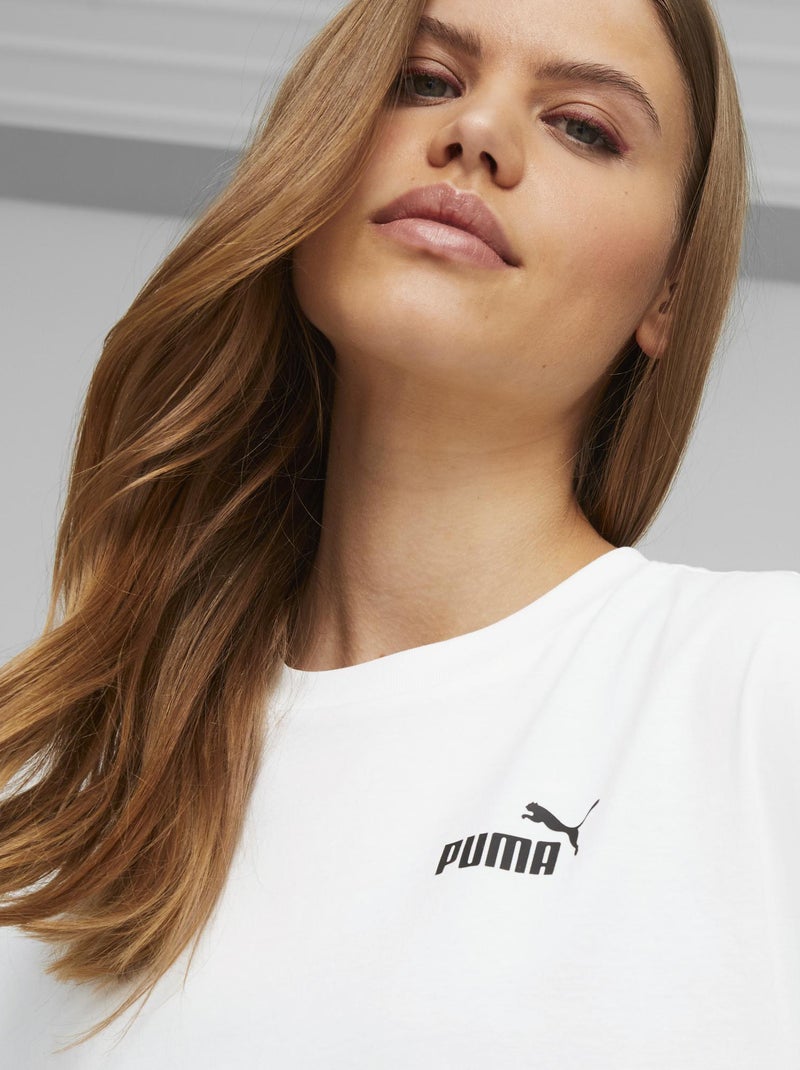 Camiseta 'Puma' con cuello redondo BLANCO - Kiabi