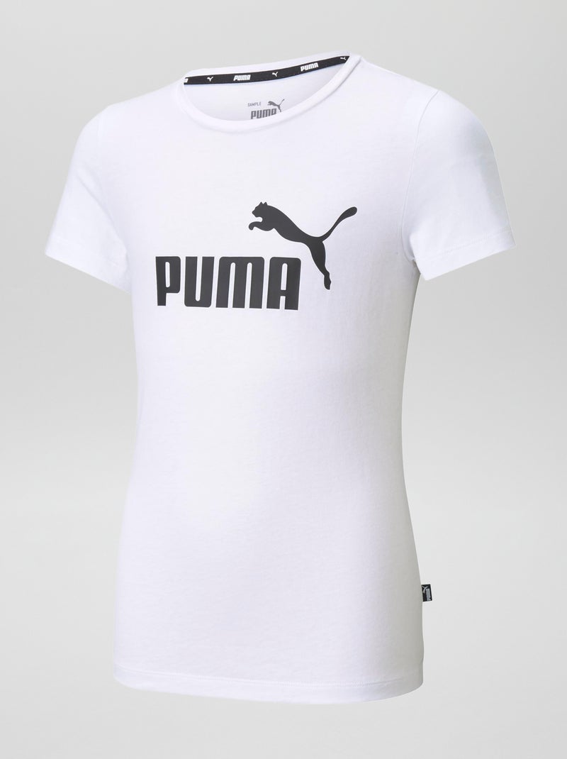 Camiseta 'Puma' con cuello redondo BLANCO - Kiabi