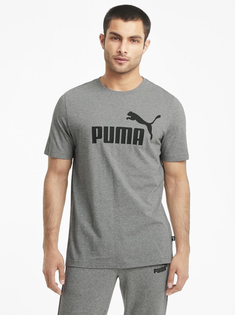 Camiseta 'Puma' con cuello redondo GRIS - Kiabi