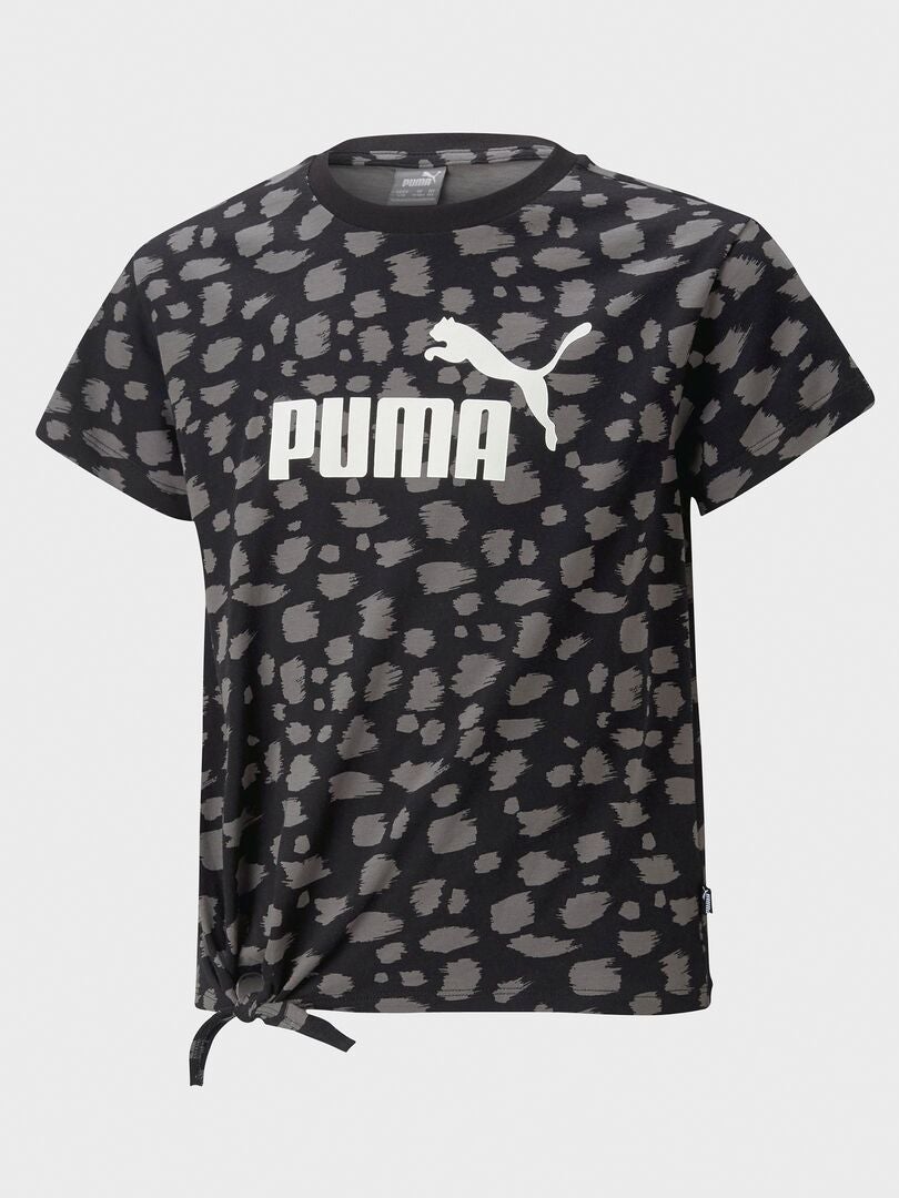 Camiseta 'Puma' con cuello redondo NEGRO - Kiabi