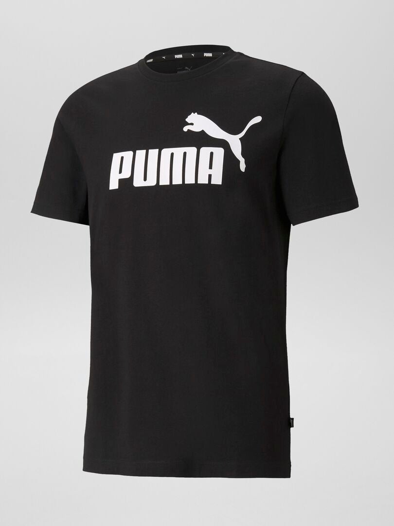 Camiseta 'Puma' con cuello redondo NEGRO - Kiabi