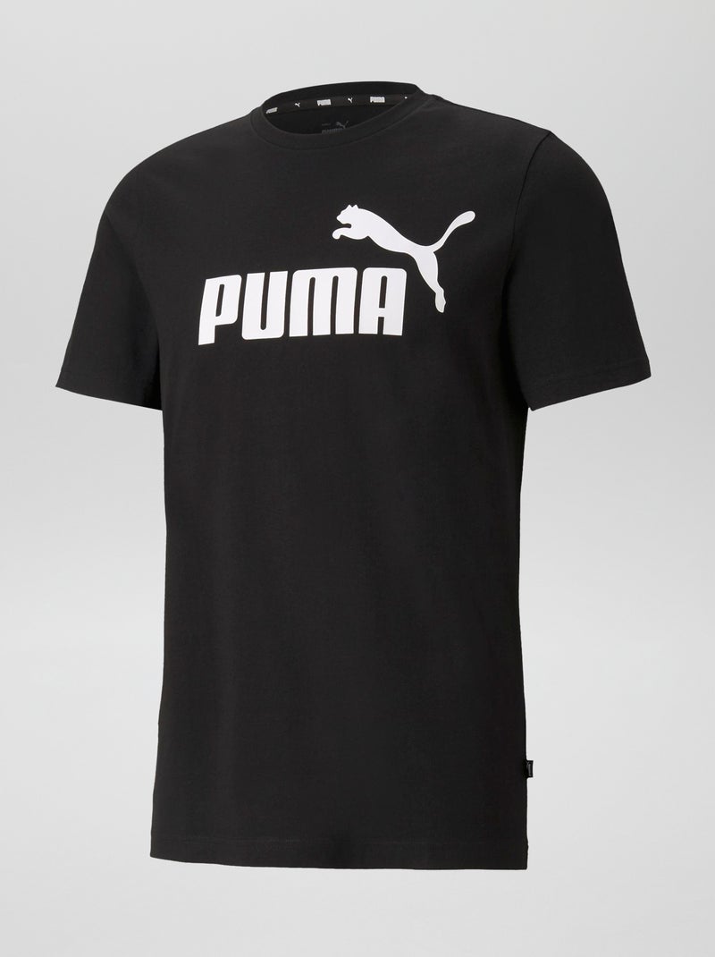Camiseta 'Puma' con cuello redondo NEGRO - Kiabi