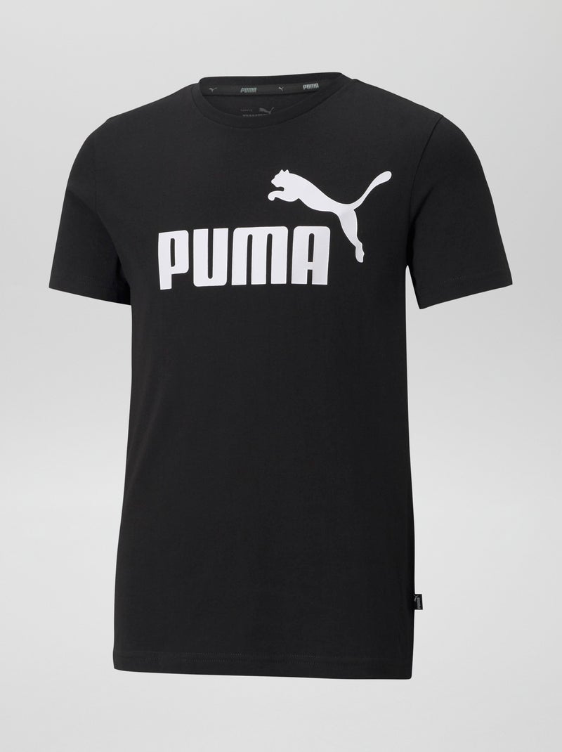 Camiseta 'Puma' con cuello redondo NEGRO - Kiabi