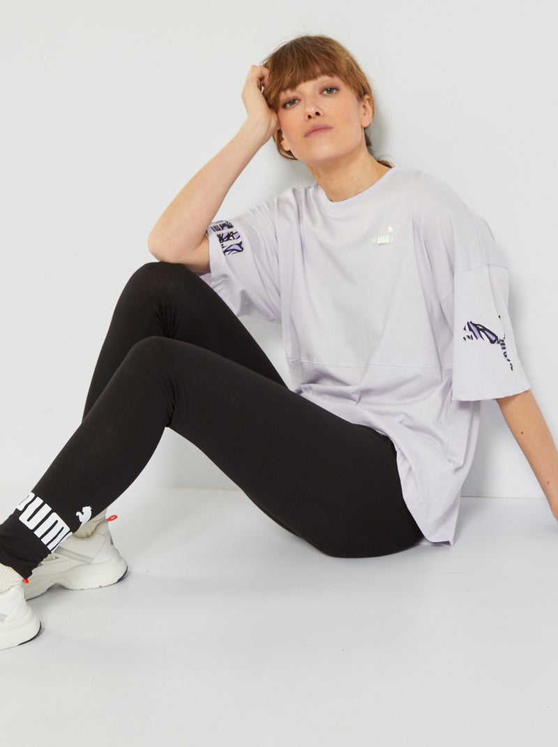 Camiseta 'Puma' con cuello redondo PURPURA - Kiabi