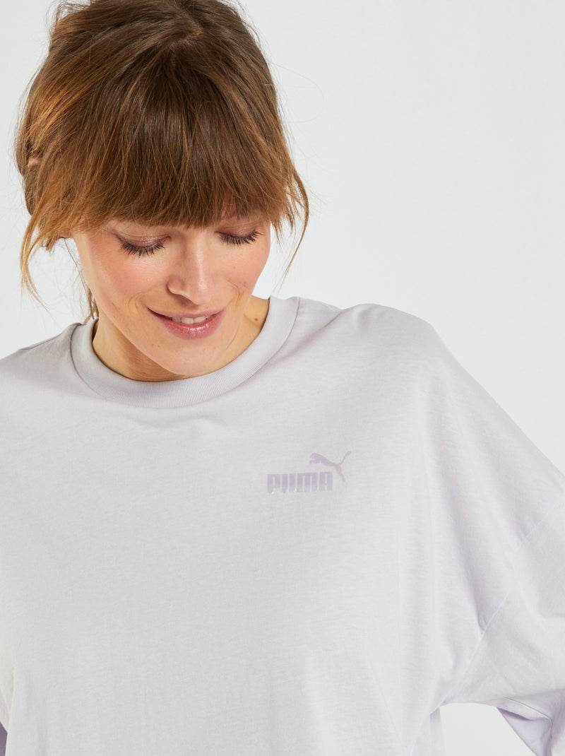 Camiseta 'Puma' con cuello redondo PURPURA - Kiabi