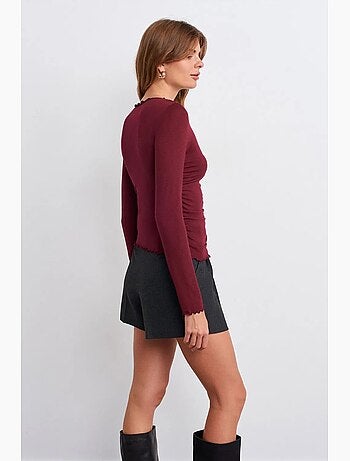 Camiseta punto manga larga ajustada dilvin