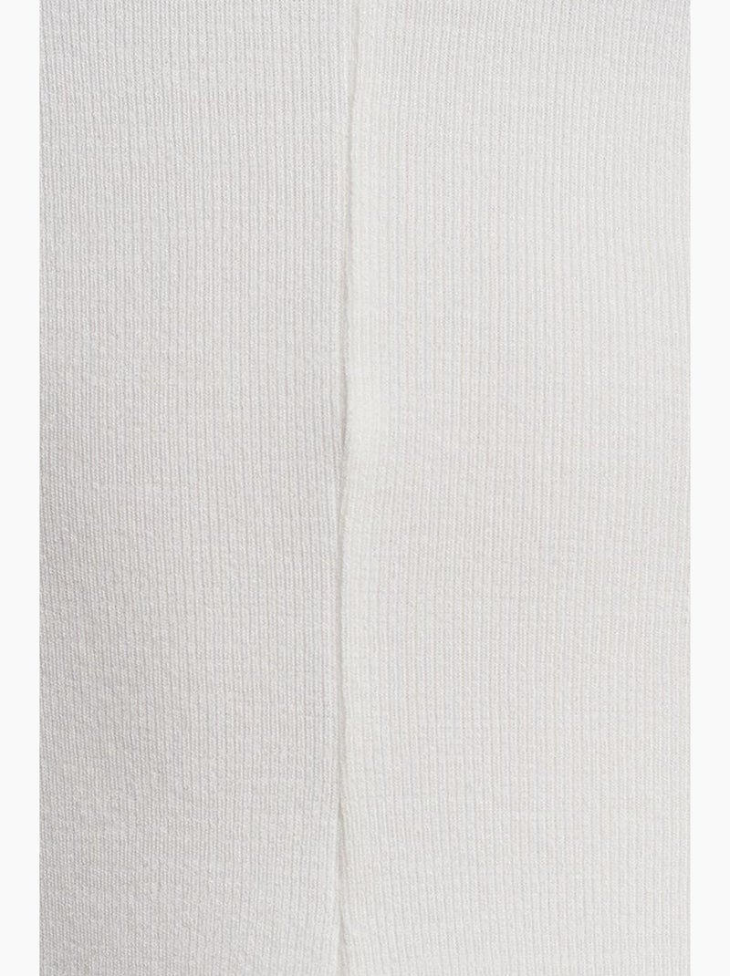 Camiseta punto texturizado bajo volante manga larga dilvin Blanco - Kiabi