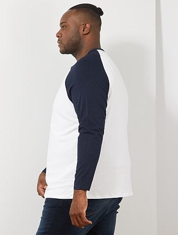 Tallas grandes hombre - Camiseta raglán bicolor - Kiabi