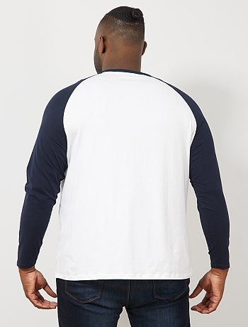Tallas grandes hombre - Camiseta raglán bicolor - Kiabi