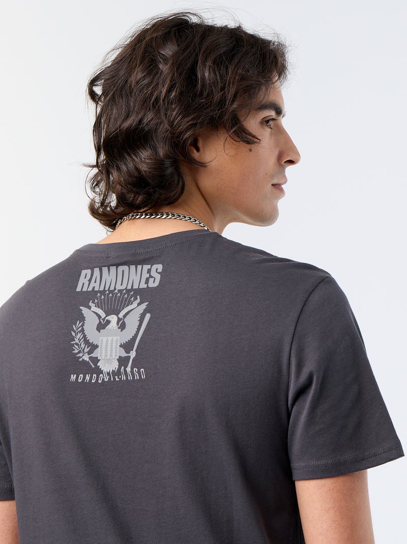 Camiseta 'Ramones' de manga corta Negro - Kiabi