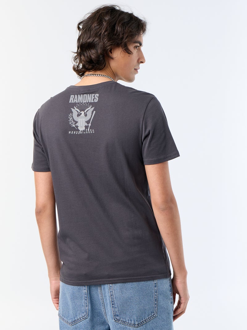 Camiseta 'Ramones' de manga corta Negro - Kiabi