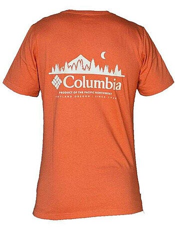 Camiseta rapid ridge diseño estampado en espalda para hombre - columbia