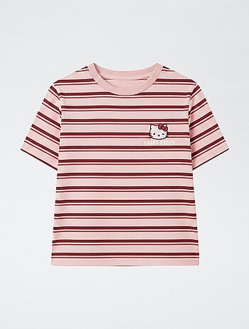 Camiseta rayada con parche \'Hello Kitty\'