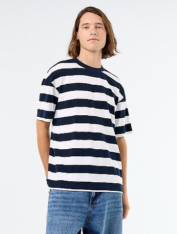 Camiseta rayada de manga corta
