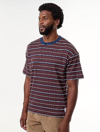 Camiseta rayada de manga corta