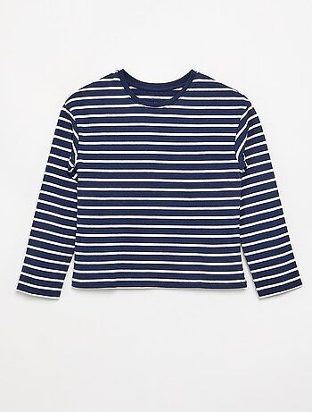 Camiseta rayada de manga larga