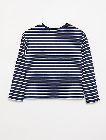 Camiseta rayada de manga larga