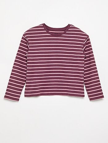 Camiseta rayada de manga larga