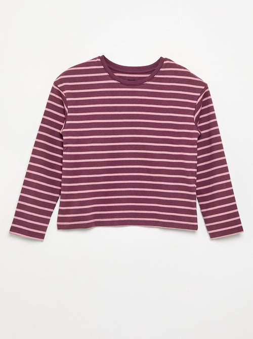 Camiseta rayada de manga larga - Kiabi Camiseta rayada de manga larga - Kiabi
