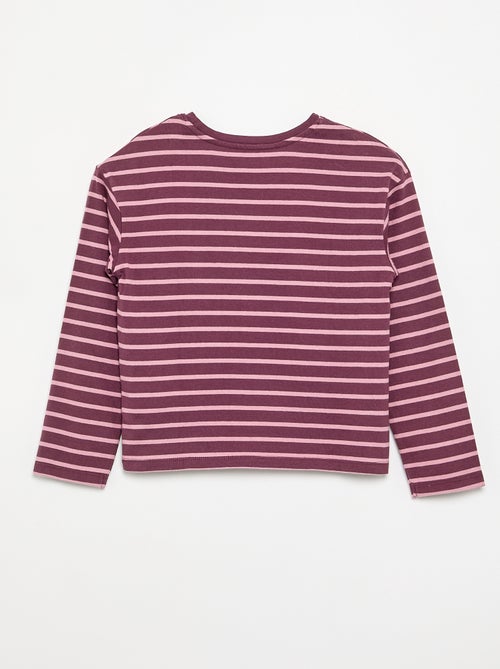 Camiseta rayada de manga larga - Kiabi Camiseta rayada de manga larga - Kiabi