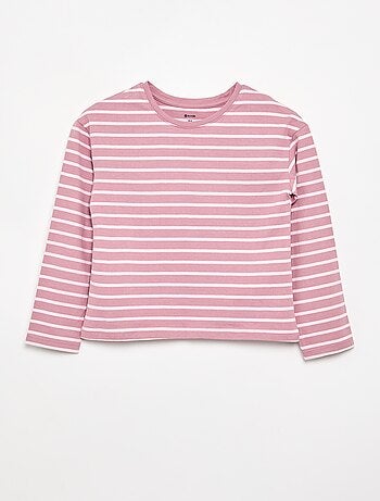 Camiseta rayada de manga larga