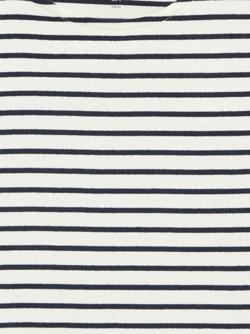 Camiseta rayada sin mangas Azul - Kiabi