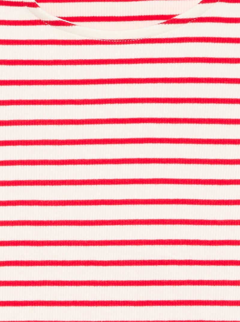 Camiseta rayada sin mangas Rojo - Kiabi