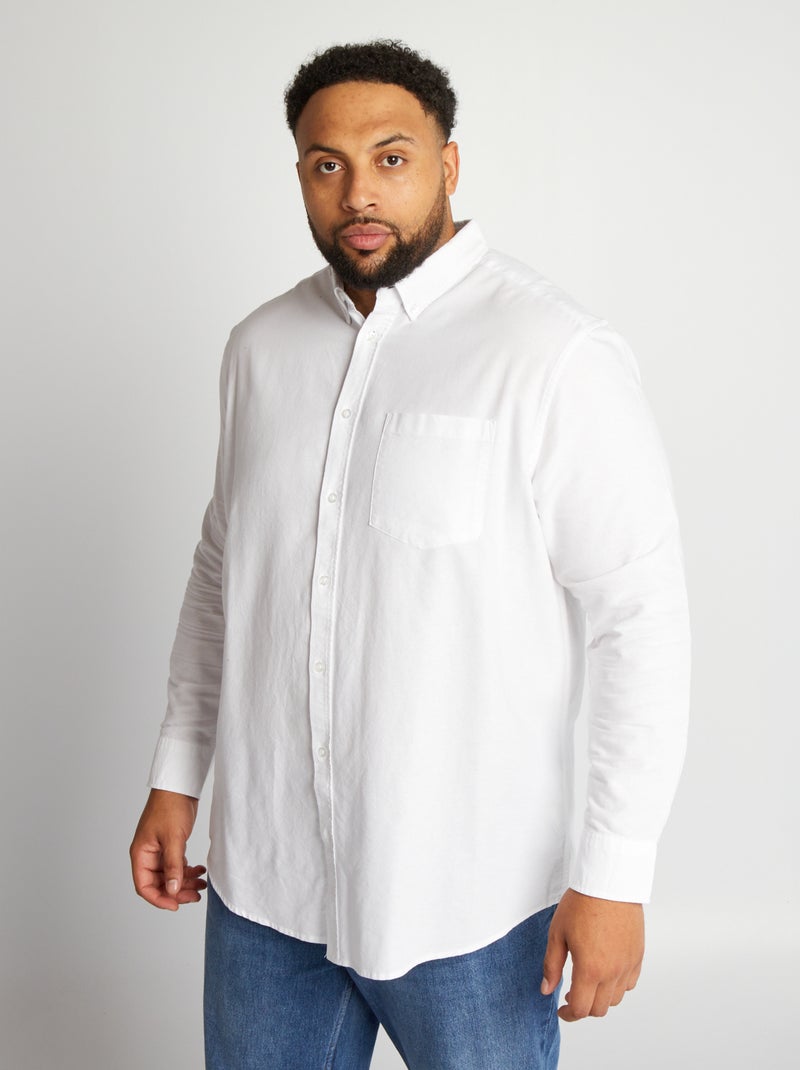 Camiseta recta con bolsillo en el pecho Blanco - Kiabi