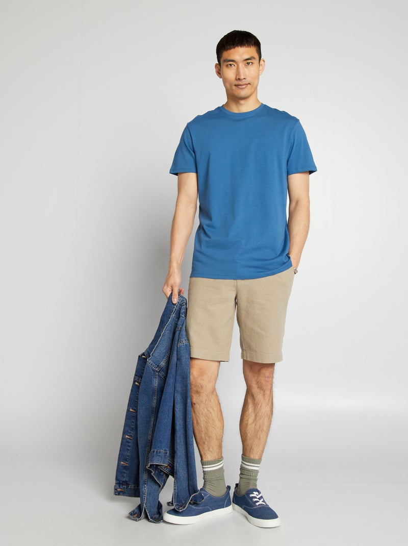 Camiseta Básica ADRO Para Hombre - Ajuste Regular, 100% Algodón