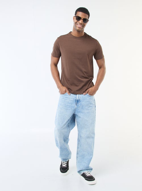 Camiseta recta de punto lisa - Kiabi