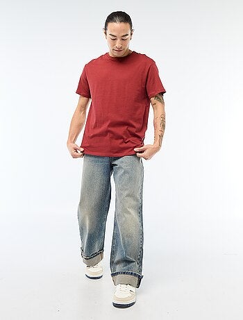 Camiseta recta de punto lisa