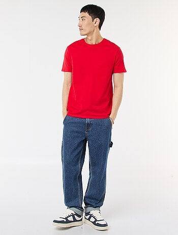 Camiseta recta de punto lisa