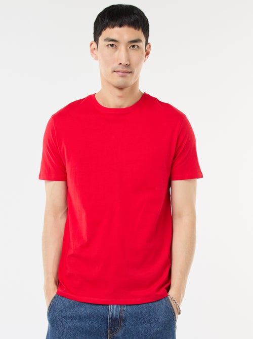 Camiseta recta de punto lisa - Kiabi Camiseta recta de punto lisa - Kiabi