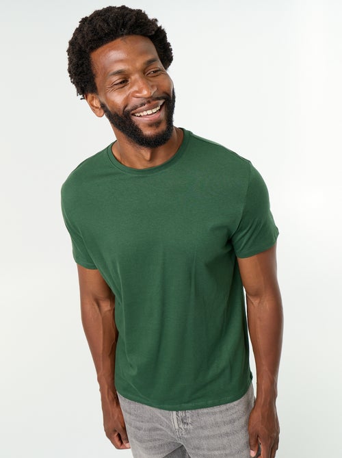 Camiseta recta de punto lisa - Kiabi Camiseta recta de punto lisa - Kiabi