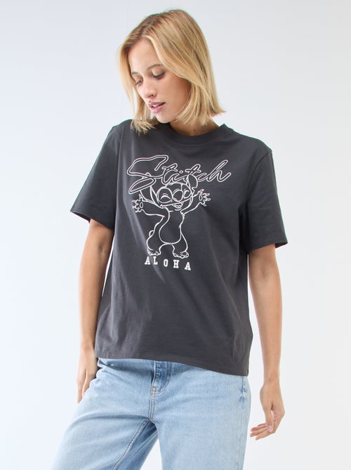 Camiseta recta estampada 'Stitch' - Kiabi