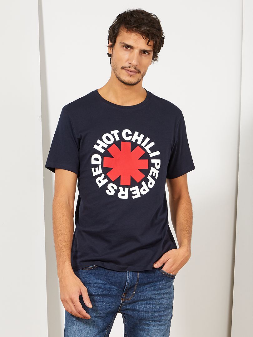 Tan rápido como un flash Cuatro tobillo Camiseta 'Red Hot Chili Peppers' - AZUL - Kiabi - 12.00€