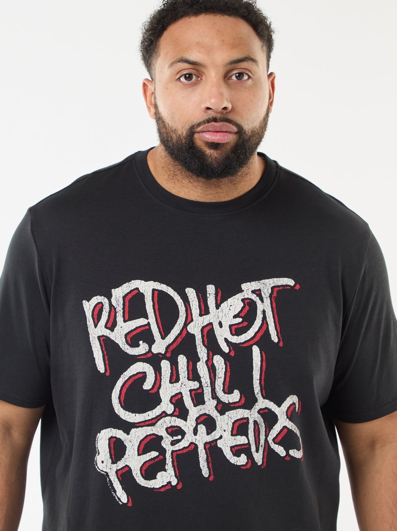 Camiseta 'Red Hot Chili Peppers' de manga corta Negro - Kiabi