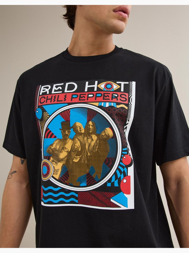 Camiseta Red Hot Chili Peppers, MO Fashion Negro - Kiabi
