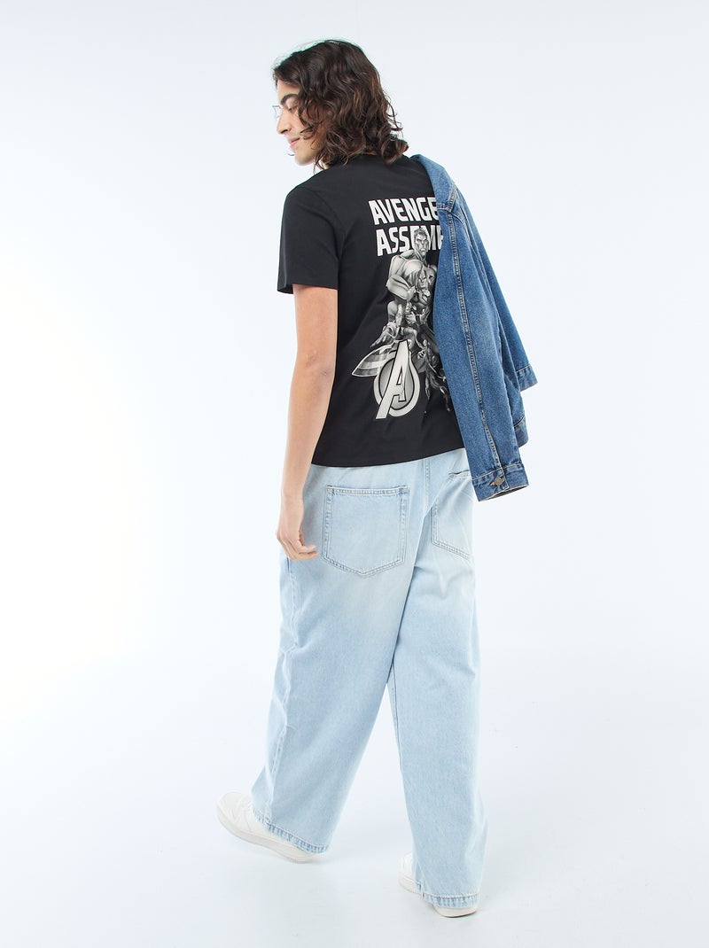 Camiseta regular 'Avengers' Negro - Kiabi
