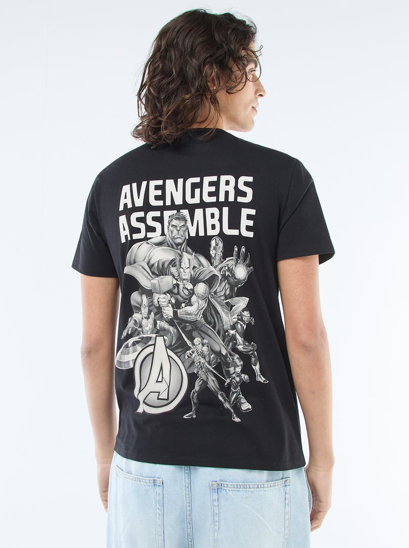 Camiseta regular 'Avengers' Negro - Kiabi