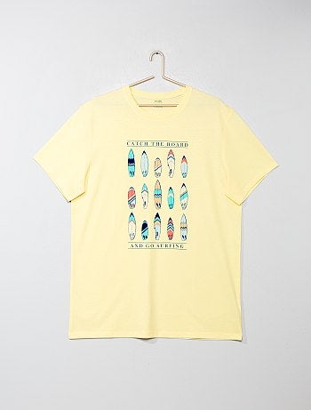 Hombre de más de 1’90m - Camiseta regular estampada Ecodiseño +1,90 m - Kiabi