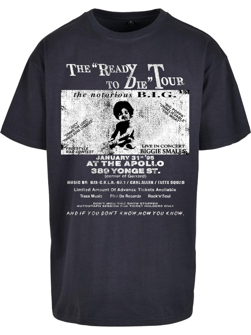 Camiseta retro poster diseño biggie para hombre - mister tee Azul marino - Kiabi