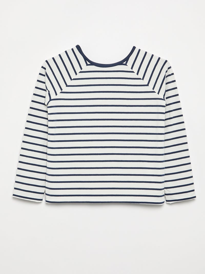 Camiseta reversible - colección fácil de poner Blanco - Kiabi
