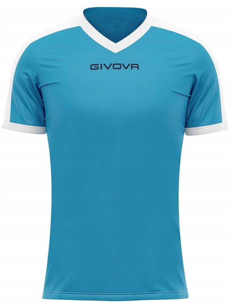 Camiseta revolution de interlock para hombre - givova Blanco Azul - Kiabi