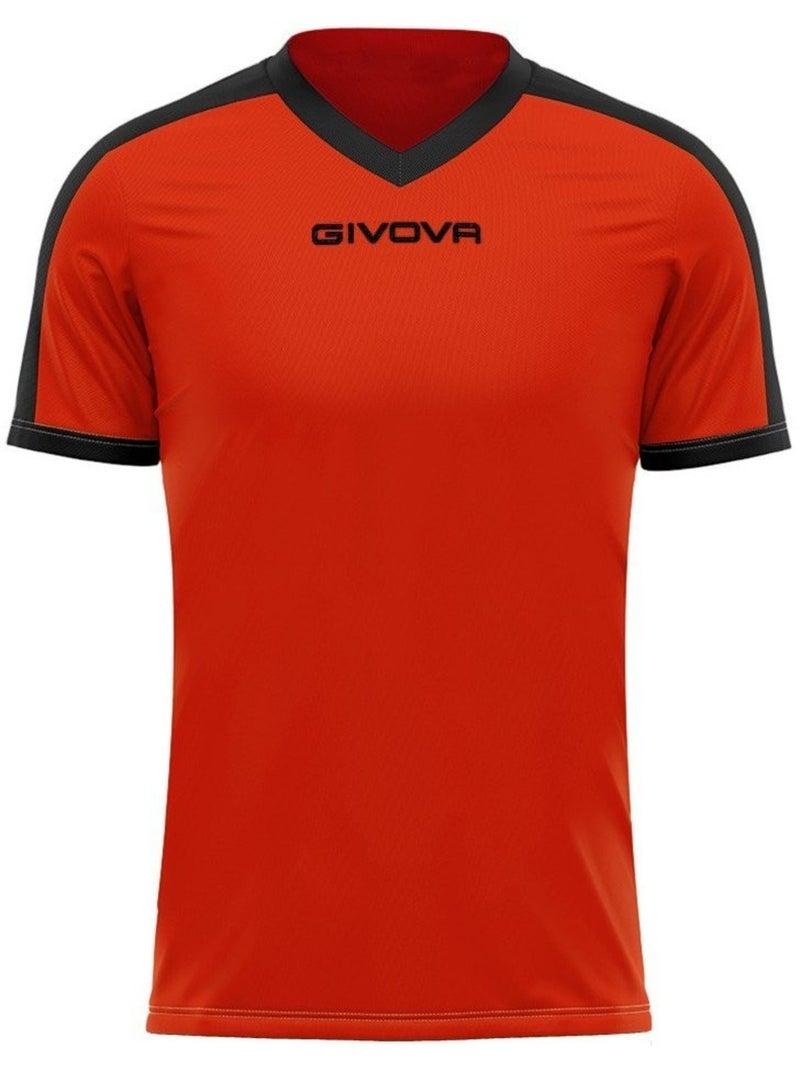 Camiseta revolution de interlock para hombre - givova Negro Naranja - Kiabi