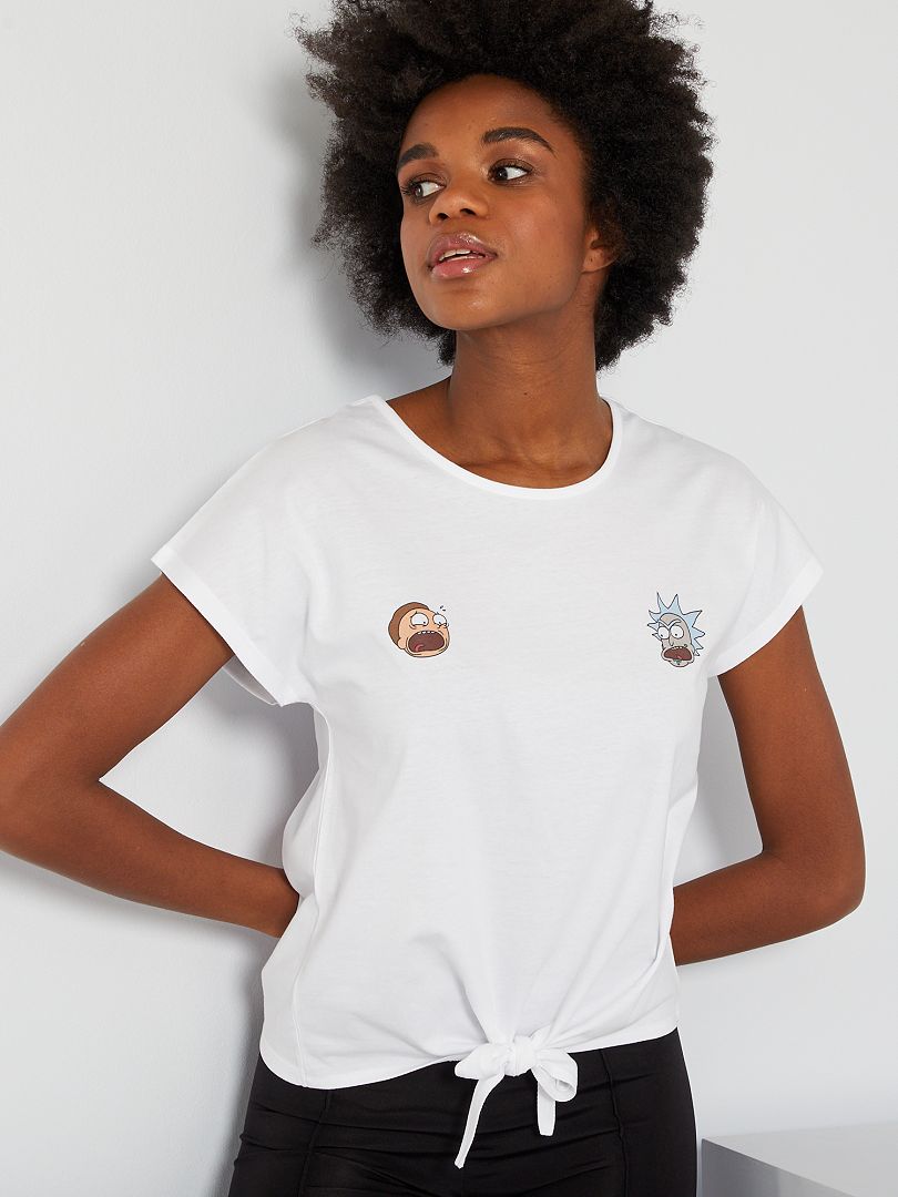 Camiseta 'Rick y Morty' 'Adult Swim' blanco - Kiabi