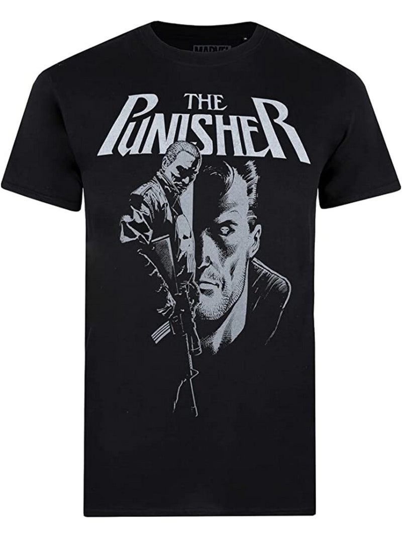 Camiseta rifle para hombre - the punisher Negro Blanco - Kiabi