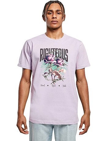 Camiseta righteous diseño rosas para hombre - mister tee